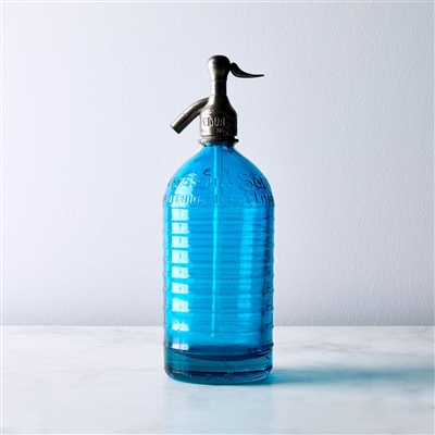 Lourdes Blue  Vintage Seltzer Bottle