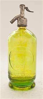 Lime Yellow Vintage Seltzer Bottle