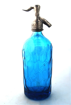 Saavedra Blue Vintage Seltzer Bottle