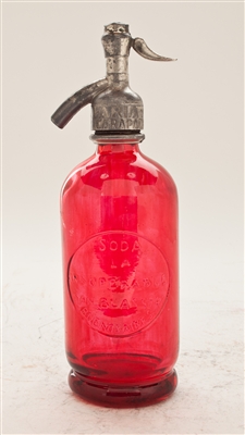 Red Half Liter Seltzer Bottle
