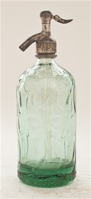 Burbujas Clear Textured Vintage Seltzer Bottle