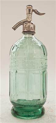 Gonzalez Clear Beveled Vintage Seltzer Bottle