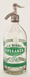 Vintage Graphic La Esperanza Seltzer Bottle