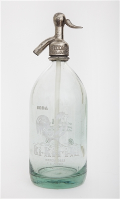 Vintage Graphic Kikirikiki Seltzer Bottle