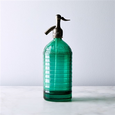Lourdes Green  Textured Vintage Seltzer Bottle
